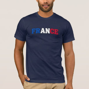 T-shirt Simple moderne France National Drapeau