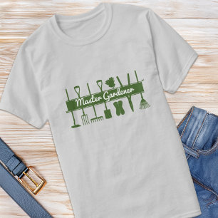 T-shirt Simple Moderne Pouce Vert Maître Jardinier