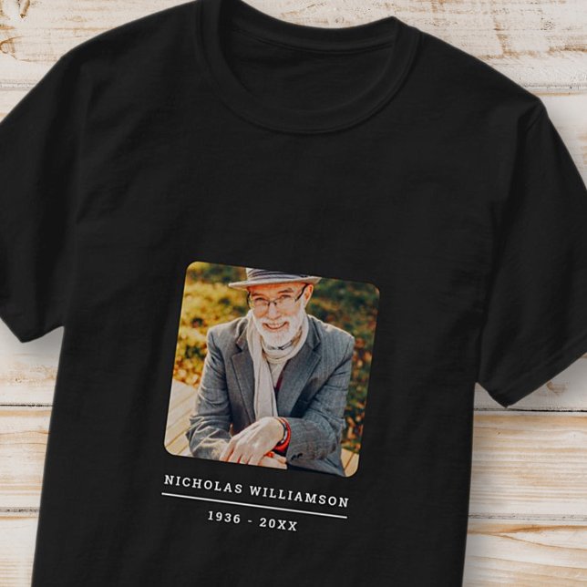 T-shirt Simple moderne souvenir photo personnalisée (Créateur téléchargé)