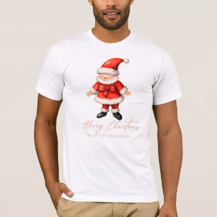T-shirt Simple Santa Clause Christmas Blanc