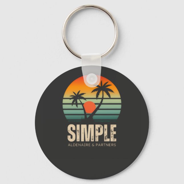 T-shirt Simple Sunset - Tropical vibes design Keychain (Front)
