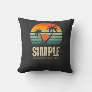 T-shirt Simple Sunset - Tropical vibes design Throw Pillow