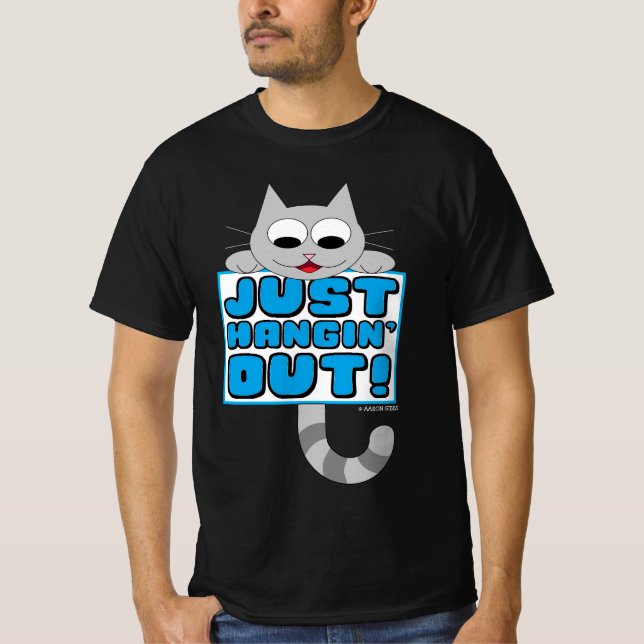 T-shirt SIMPLEMENT À TRAINER ! Joli chat de dessin animé (Devant)