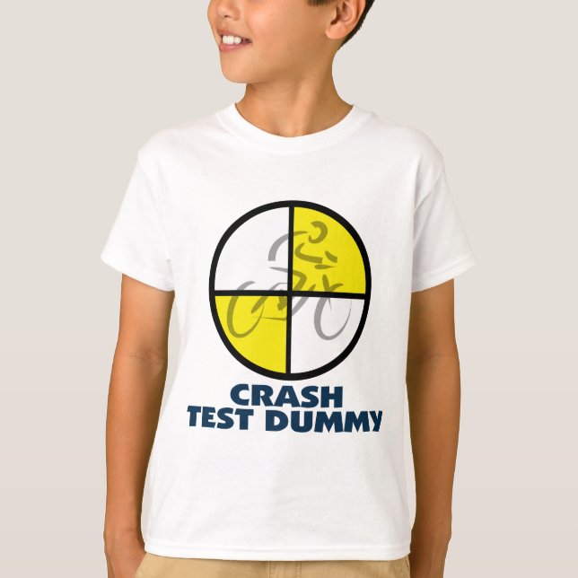 T-shirt SIMULACRE d'ESSAI d'ACCIDENT - vélo (Devant)