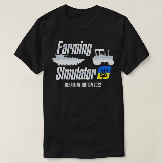 T-shirt Simulateur agricole Édition ukrainienne 2022 Tract (Design devant)