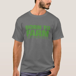 T-shirt Simulateur D'Agriculture - Né À La Ferme (Vert)
