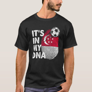 T-shirt Singapour Dans Mon Adn Singapour Équipe Drapeau Si