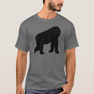 T-shirt singe à gorille noire