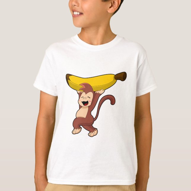T-shirt Singe à la banane (Devant)