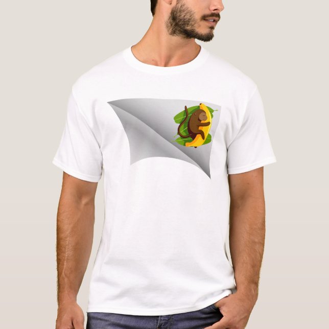 T-shirt singe à la banane sous le patch (Devant)