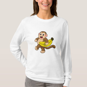 T-shirt Singe à la course avec banane
