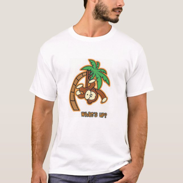 T-shirt Singe accrochant (Devant)