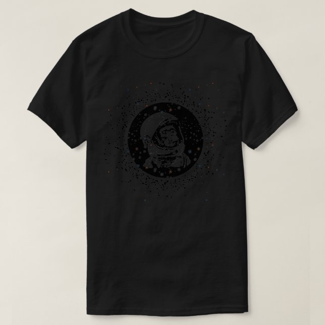 T-shirt singe astronaute vintage (Design devant)