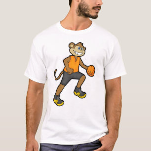 T-shirt Singe au basketball