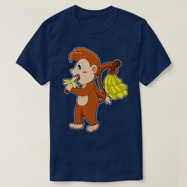 T-shirt Singe avec bananes (Design devant)