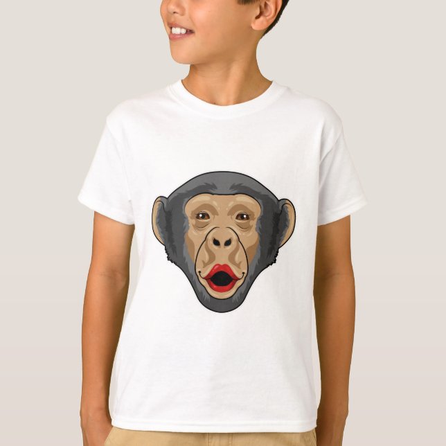 T-shirt Singe avec bouche baisée (Devant)