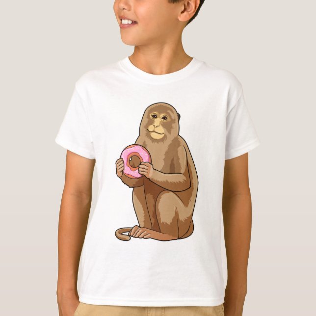 T-shirt Singe avec Donut (Devant)