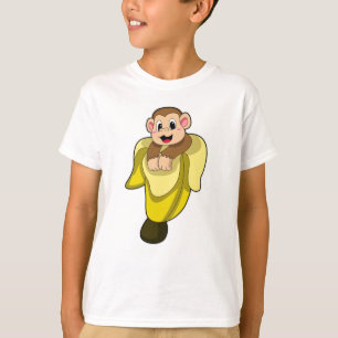 T-shirt Singe avec écorce de banane