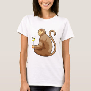 T-shirt Singe avec Lollipop