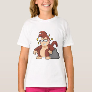 T-shirt Singe avec lunettes de soleil