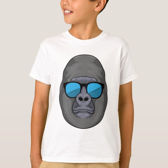 T-shirt Singe avec lunettes de soleil (Devant)