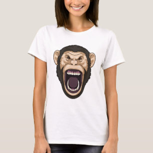 T-shirt Singe avec poils noirs