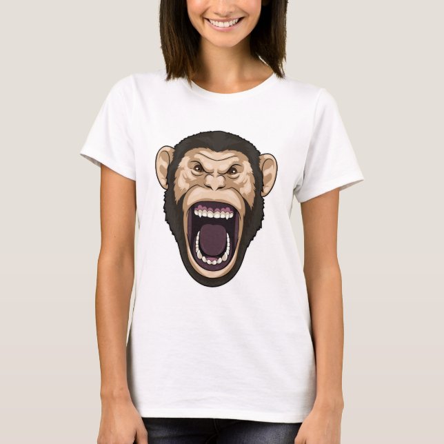 T-shirt Singe avec poils noirs (Devant)
