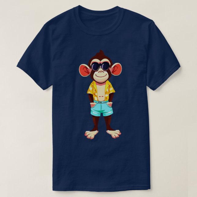 T-shirt Singe avec style été (Design devant)