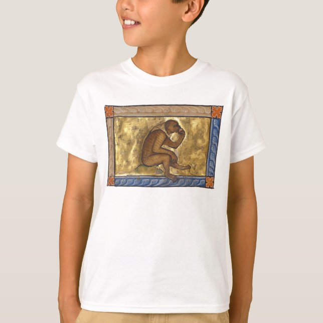 T-shirt Singe bestiaire médiéval c. 1270 (Devant)
