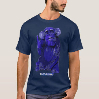 T-shirt Singe bleu