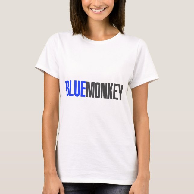 T-shirt Singe bleu (Devant)