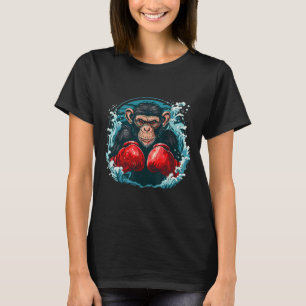 T-shirt Singe boxeur avec gants de boxe Kickboxing Drôle B