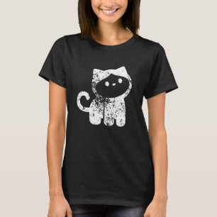T-shirt Singe branlant dans un costume de chat minimal