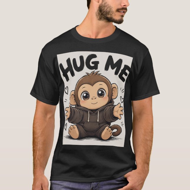 T-shirt Singe câlin (Devant)
