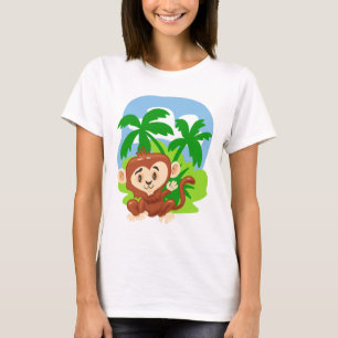 T-shirt Singe caricaturale mignon