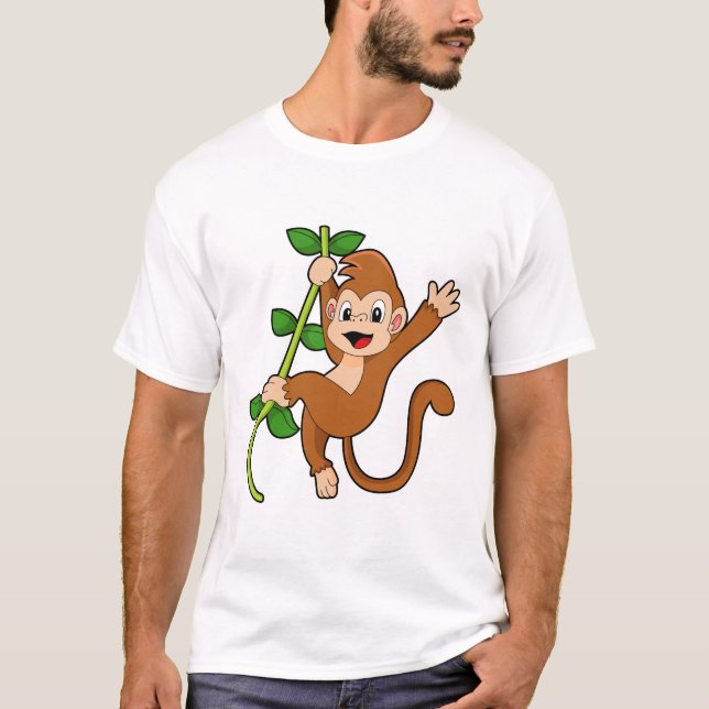 T-shirt Singe dans la jungle (Devant)