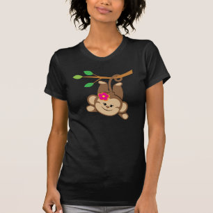 T-shirt Singe de oscillation de fille
