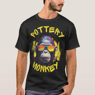 T-shirt Singe de poterie Art céramique Argile artisanat Lu