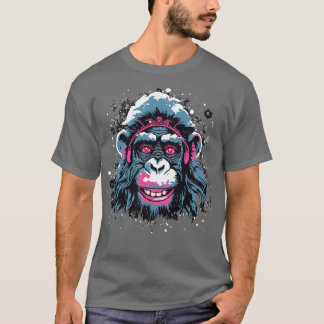 T-shirt Singe des neiges souriant