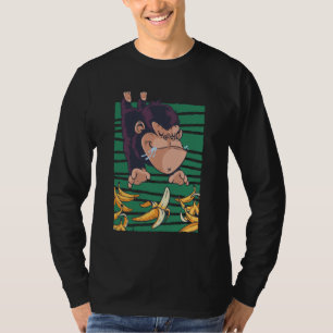 T-shirt Singe drôle avec des bananes