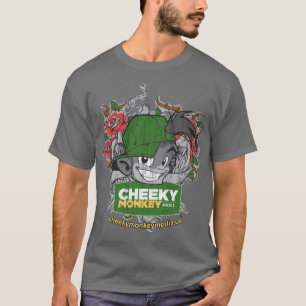 T-shirt Singe effronté - gris