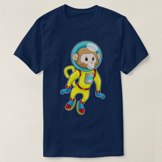 T-shirt Singe en astronaute (Design devant)