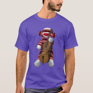 T-shirt Singe et violoncelle 2 de chaussette