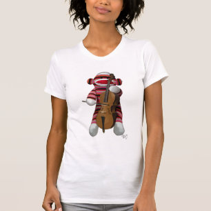 T-shirt Singe et violoncelle de chaussette