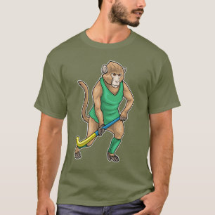 T-shirt Singe Hockey sur gazon Bâton de hockey