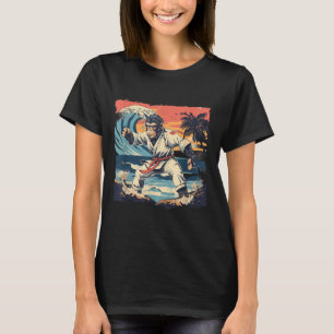 T-shirt Singe Judo Taekwondo Kung Fu Vagues Singe Judo