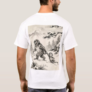 T-Shirt Singe Macaque Japonais Vintage