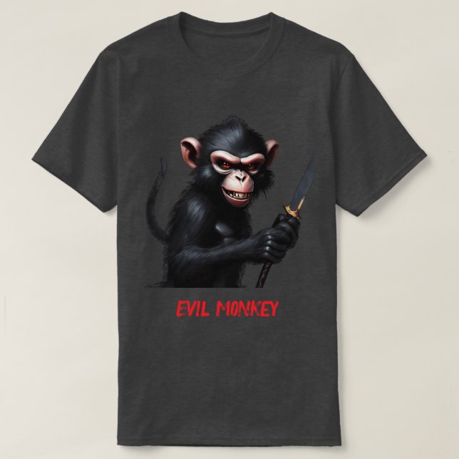 T-shirt singe malin (Design devant)