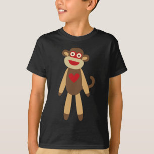 T-shirt Singe mignon de chaussette