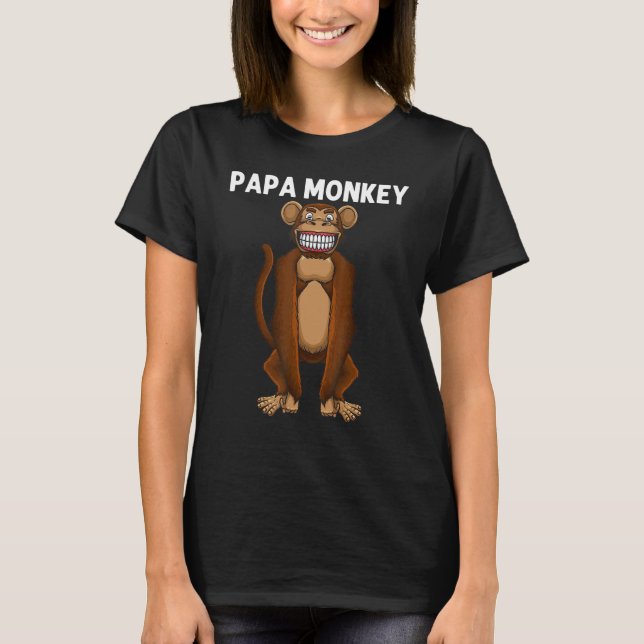 T-shirt Singe Pour Hommes Garçons Primate Animal Singe (Devant)